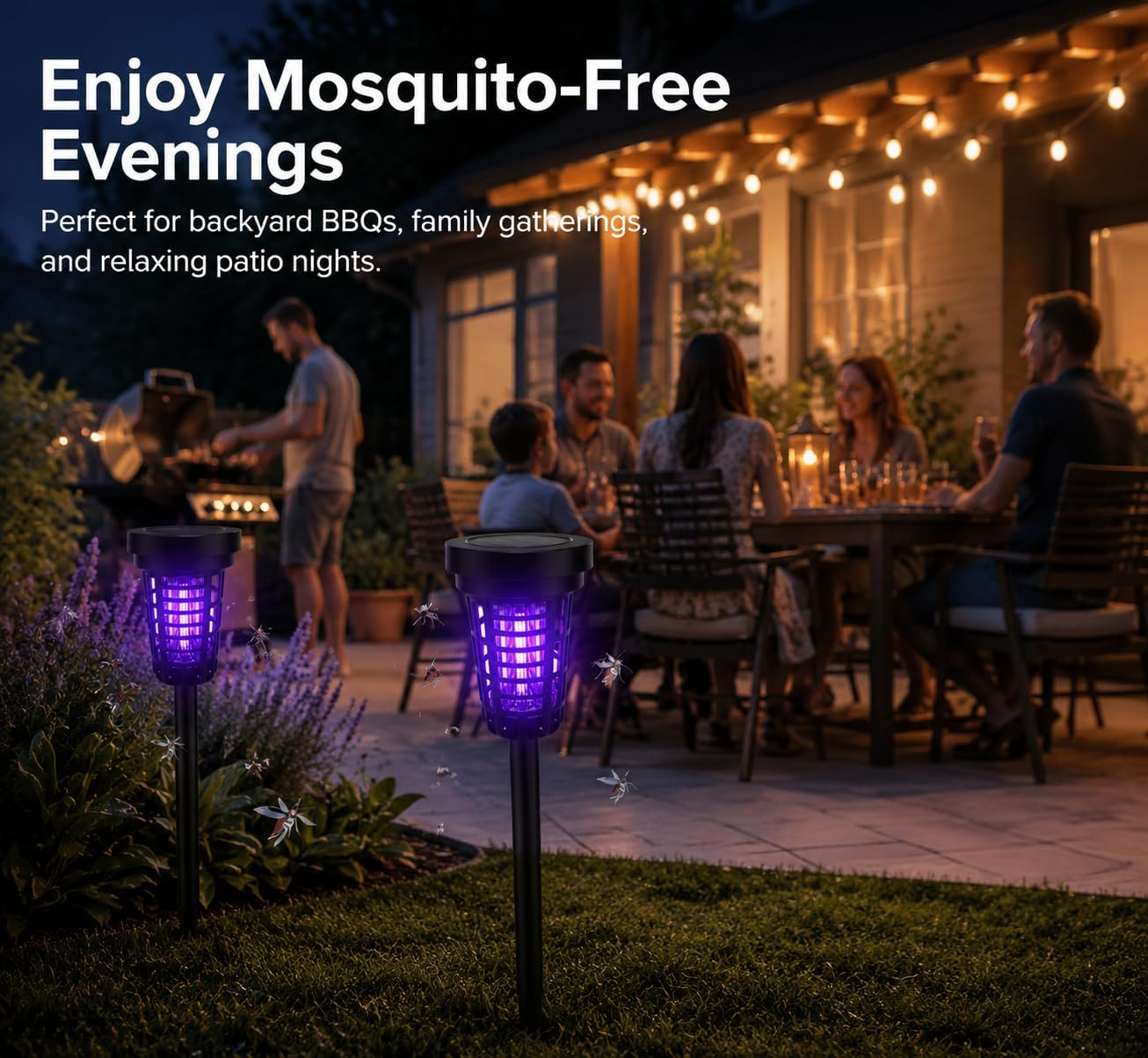 Solar Bug Zapper — 4 Pack