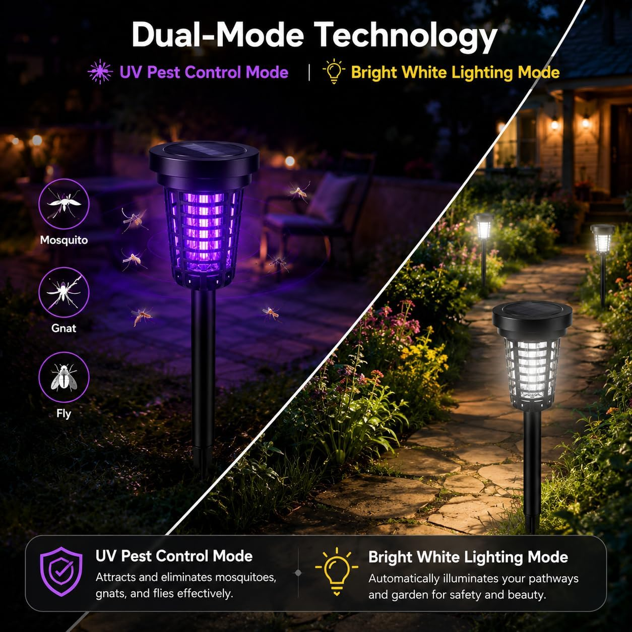 Solar Bug Zapper — 4 Pack